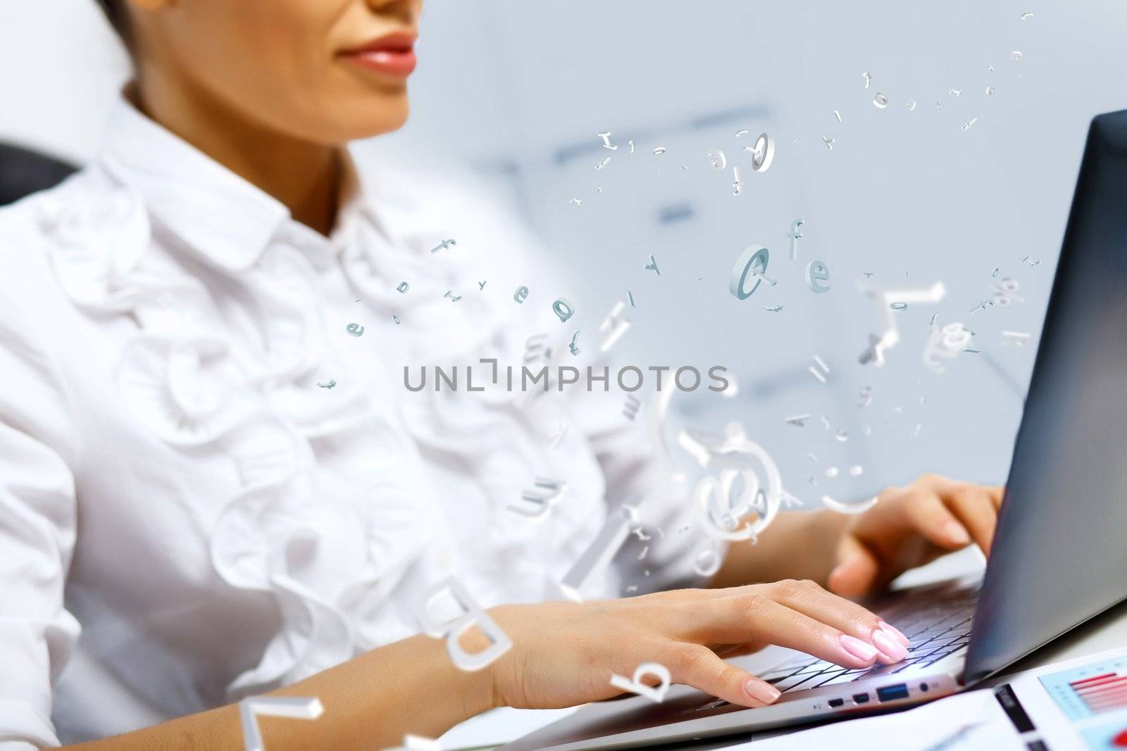 Business person working on computer by sergey_nivens