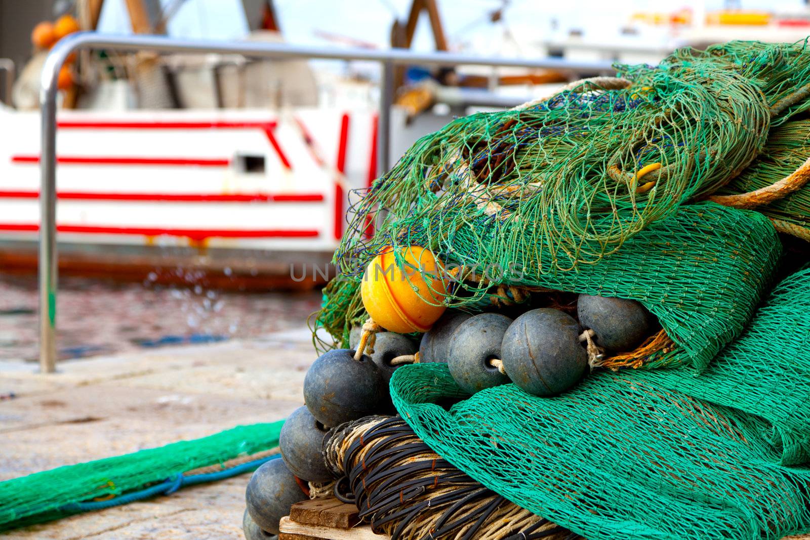 Close-up of fishing net
