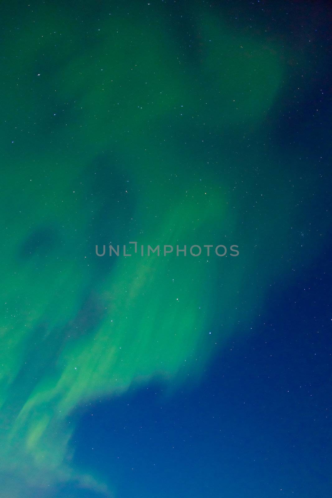 Night sky with dancing Aurora borealis by PiLens