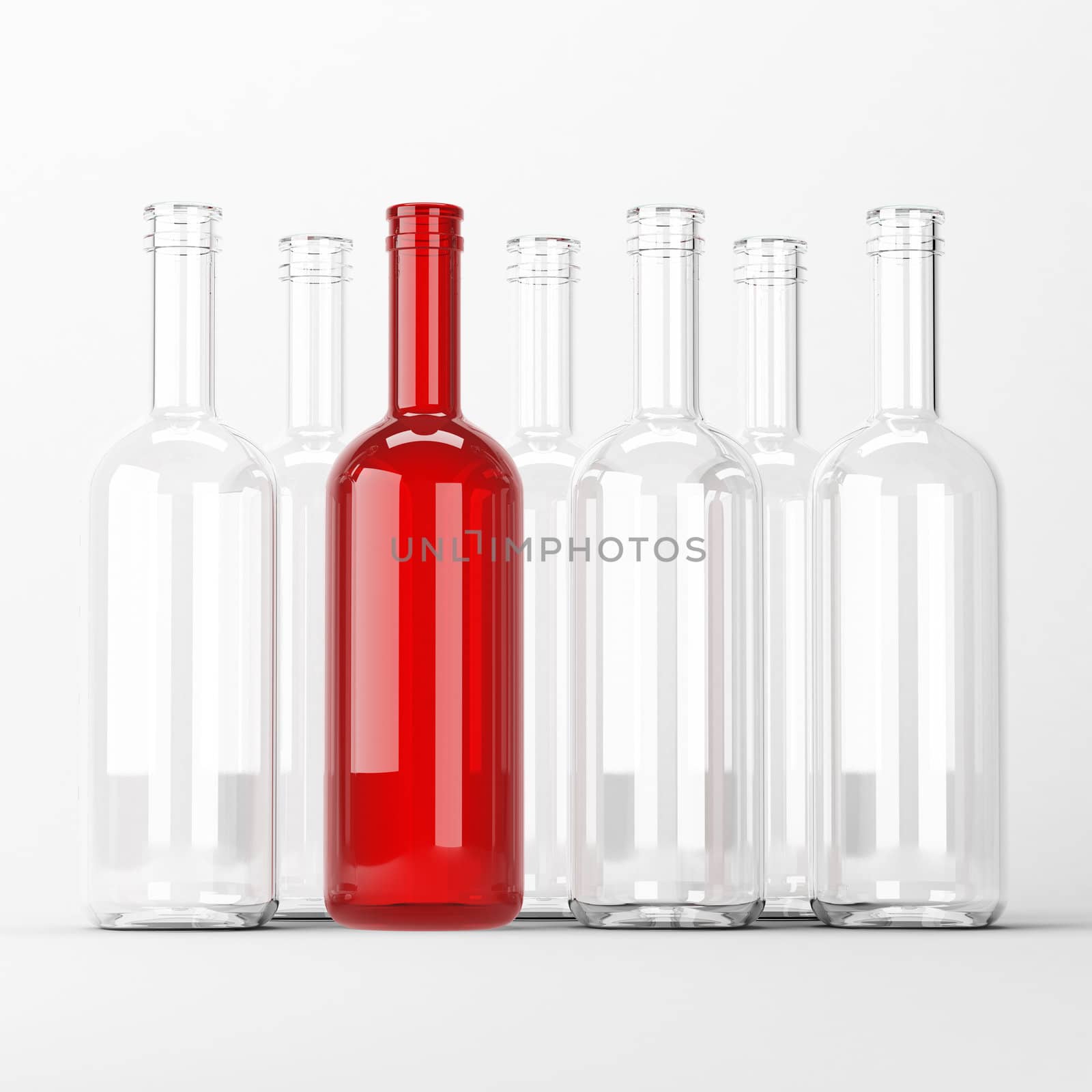 Bottles Isolated on White