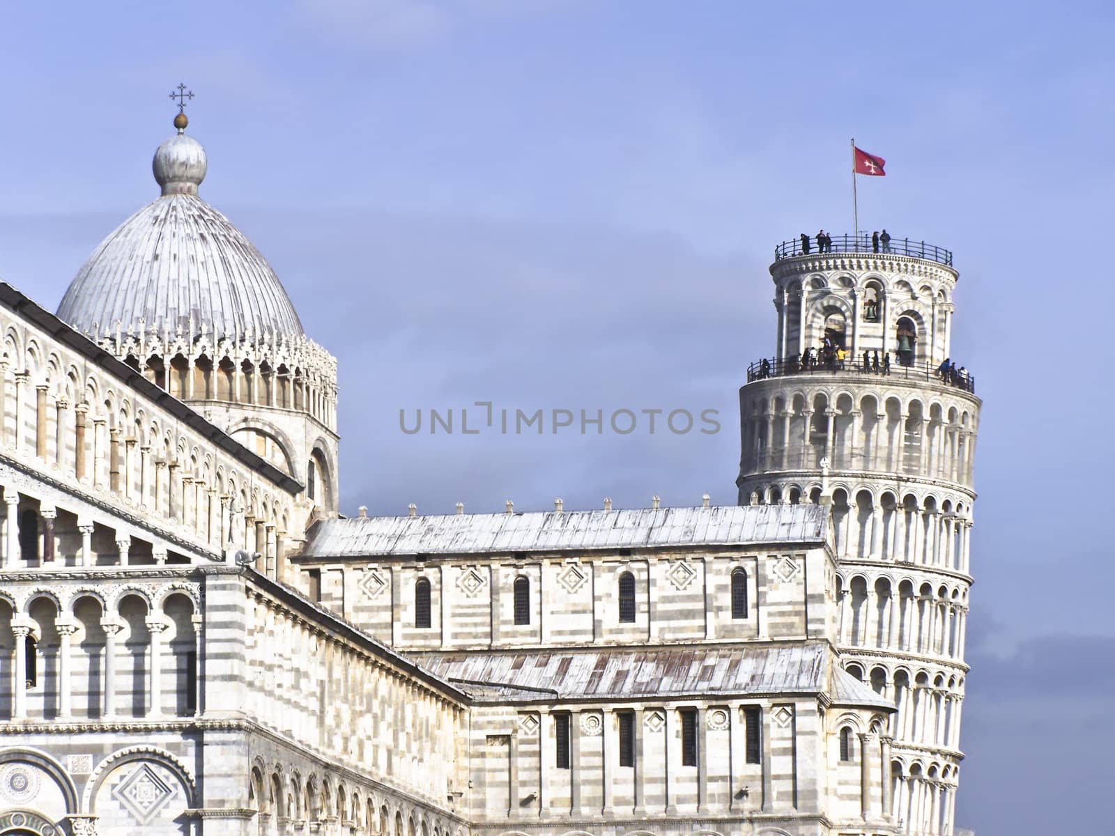 Leaning tower of pisa and cathedral. Italy