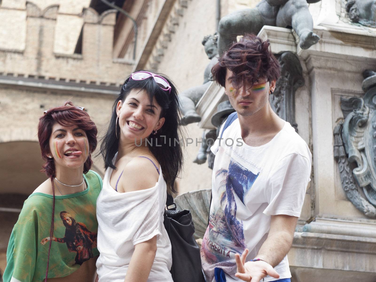 BOLOGNA - JUNE 9: 30,000 people took part in the Bologna Gay Pride parade to support gay rights, on June 09, 2012 in Bologna, Italy.