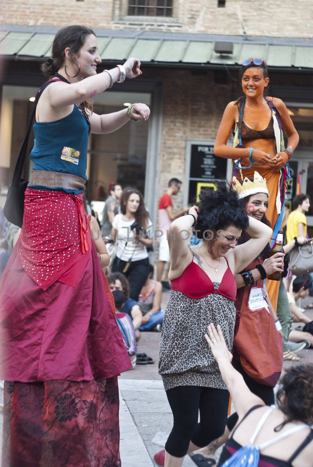 Participants at gay pride 2012 of Bologna by gandolfocannatella