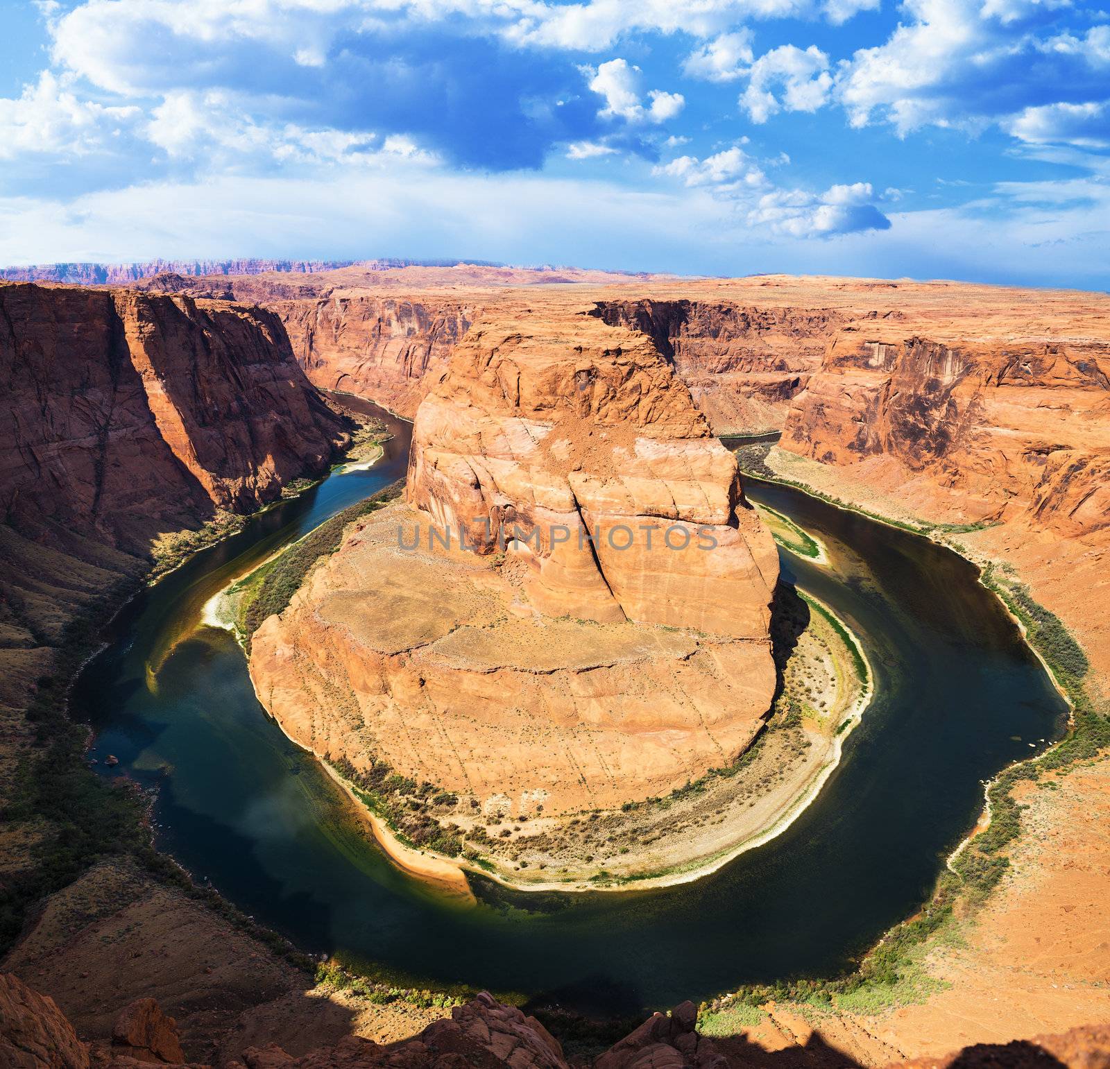 view of famous Horse Shoe Bend at Utah, USA 