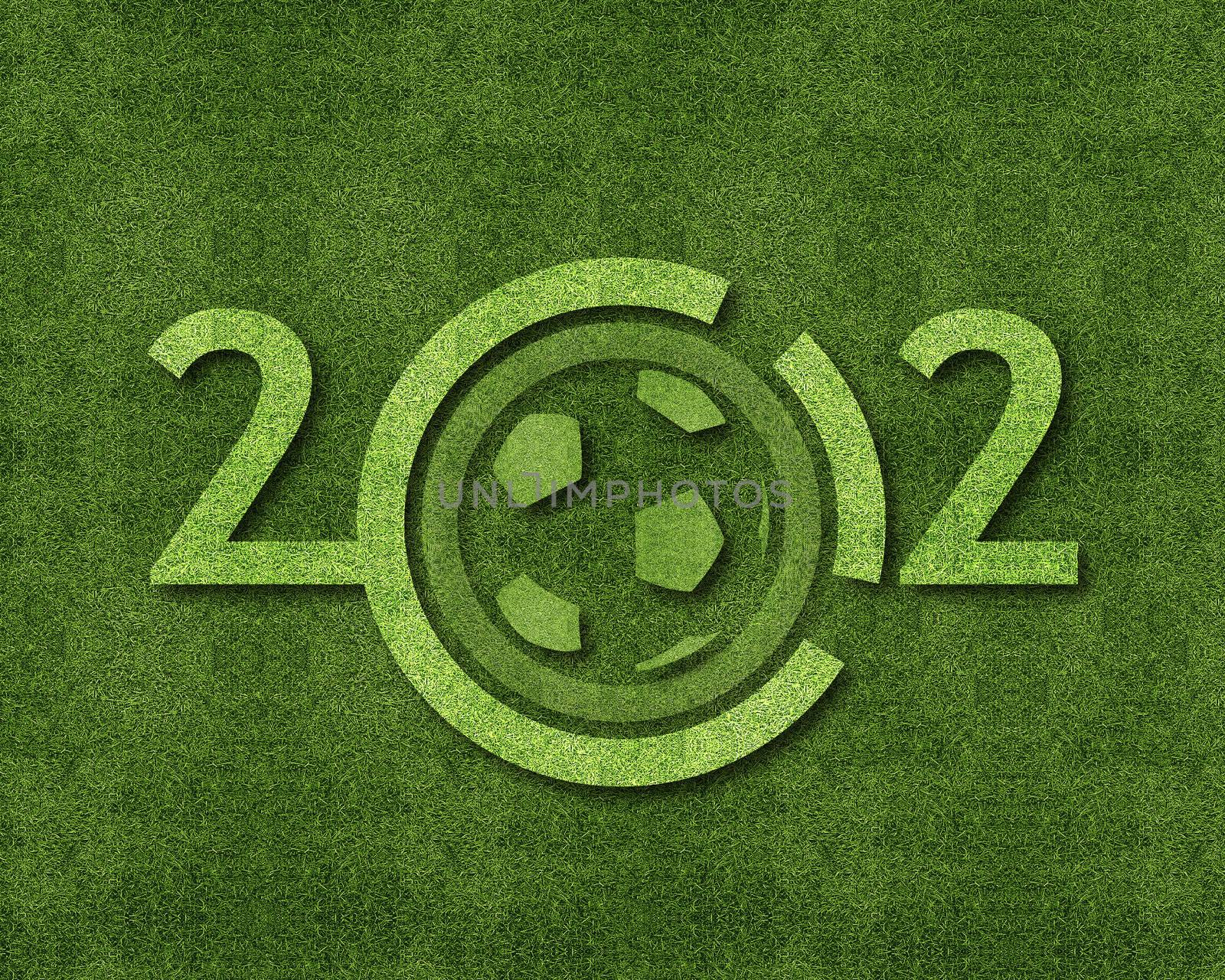 Happy new year 2012, soccer sport conceptual image