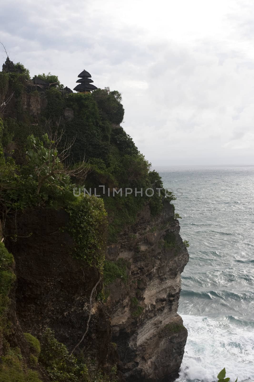 Pura Luhur Uluwatu a temple on top of a spectacular cliff.