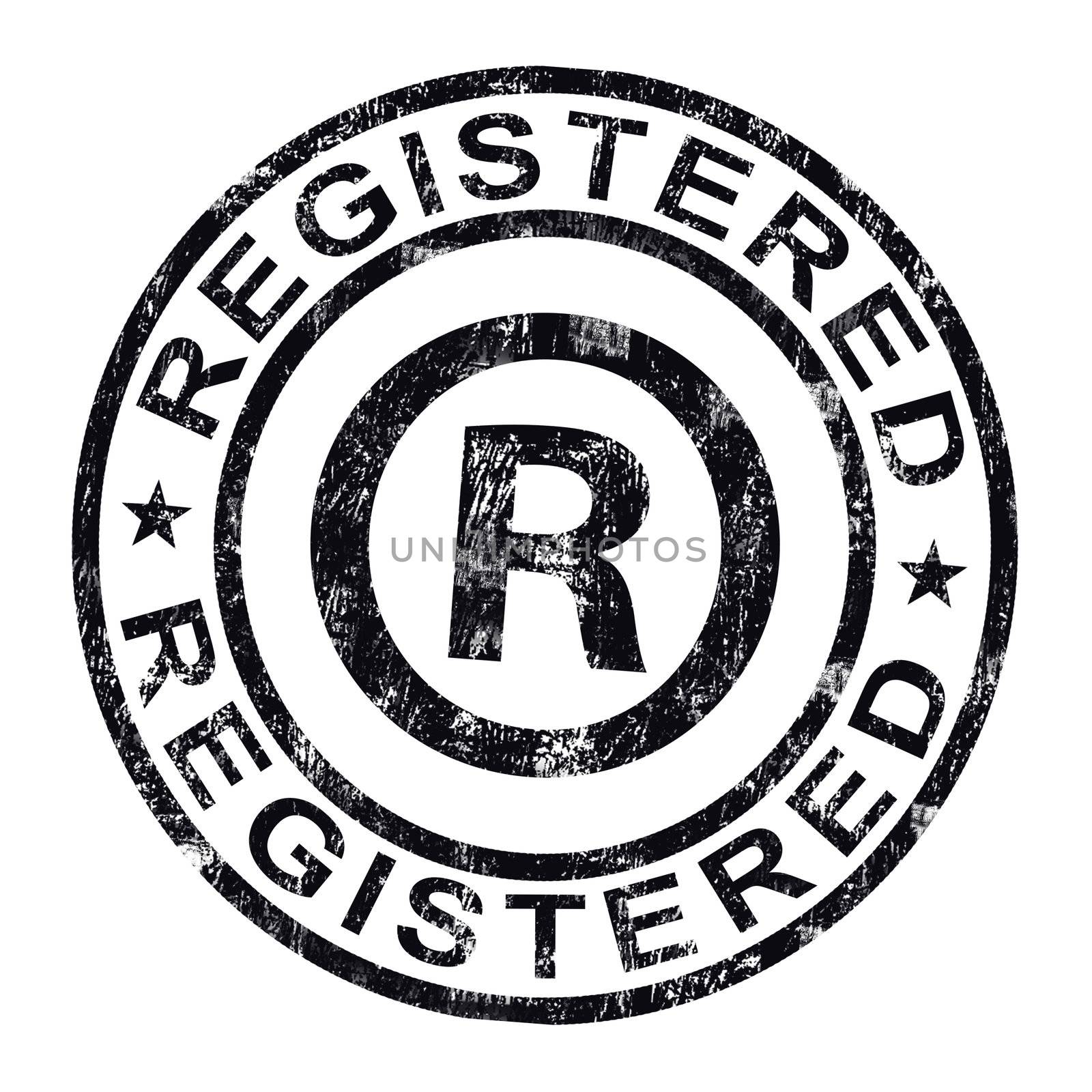 Registered Stamp Showing Copyright Or Trademark