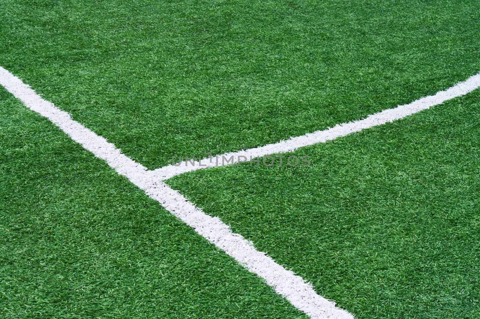 Part of a football field with marking.