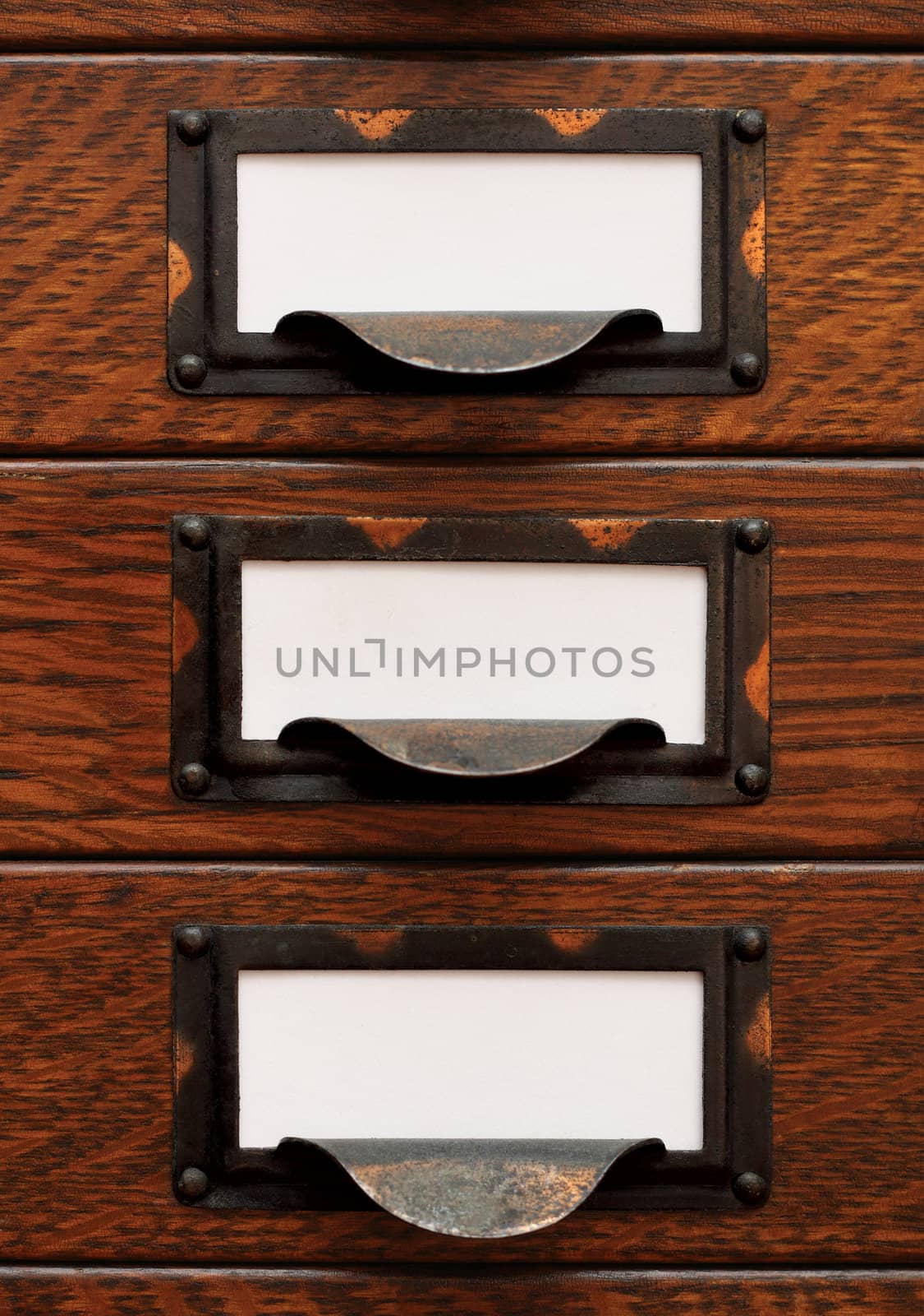 Old File Drawers With Blank Labels by Em3
