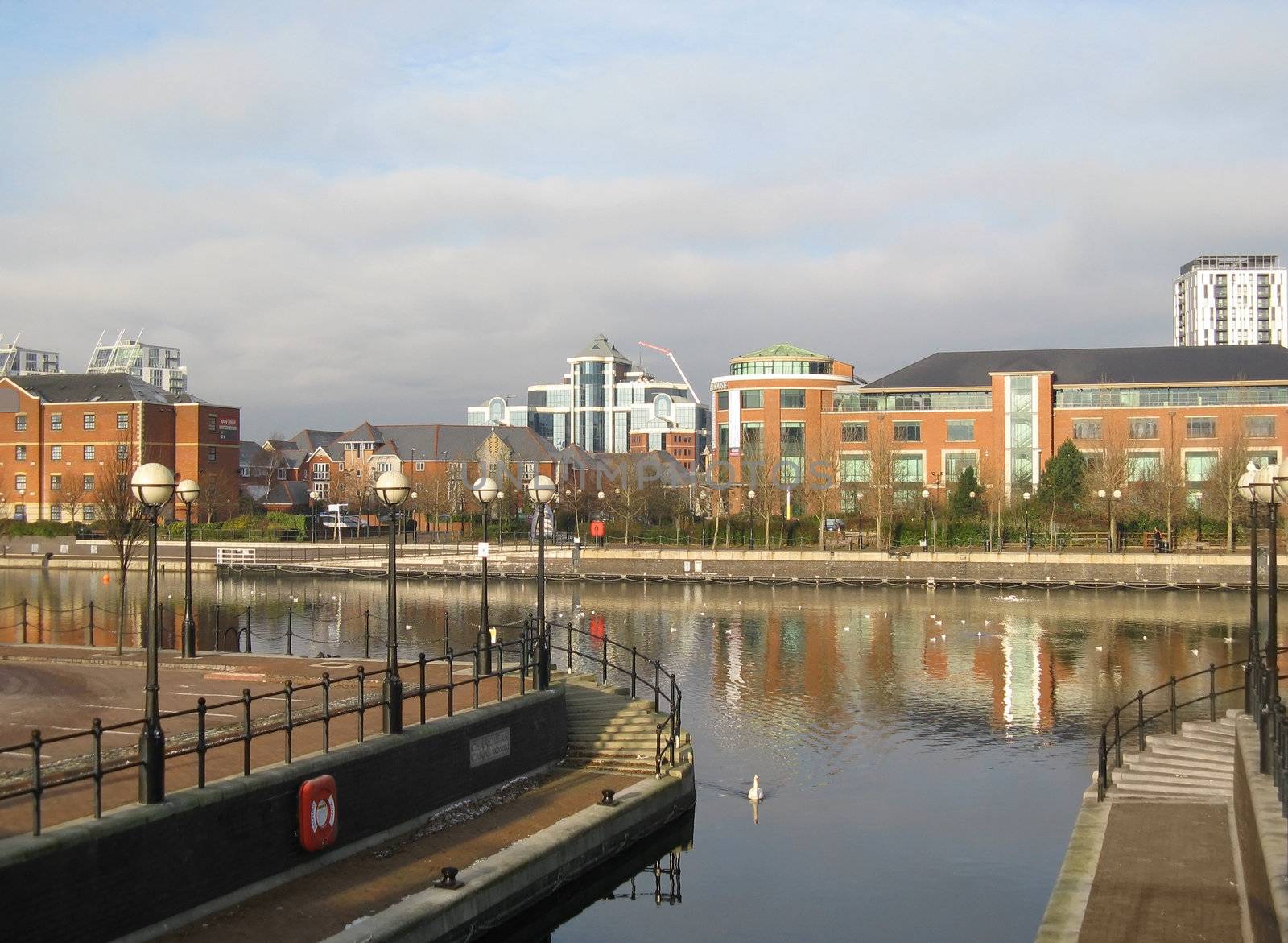 Residential buildings in Salford Quays - Nice and modern area in Manchester.