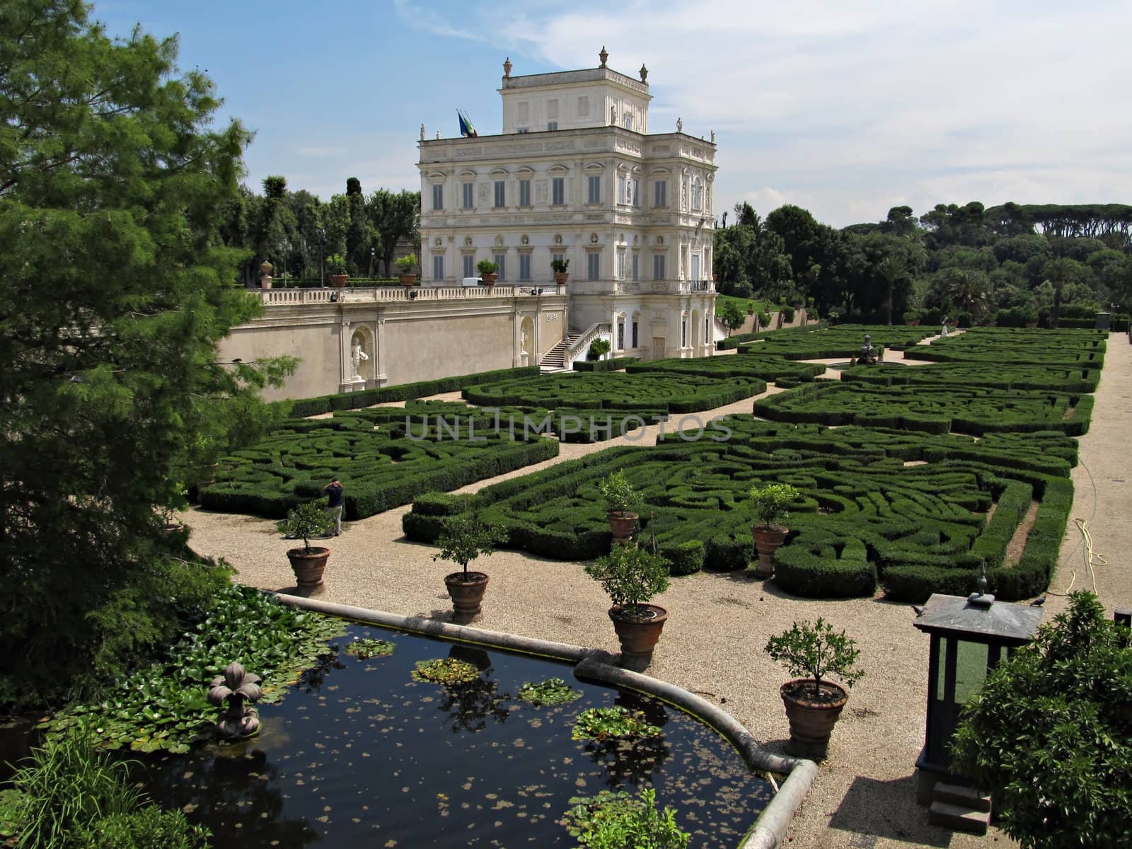 The beautiful Villa Doria Pamphili is located in the largest public park in Rome.