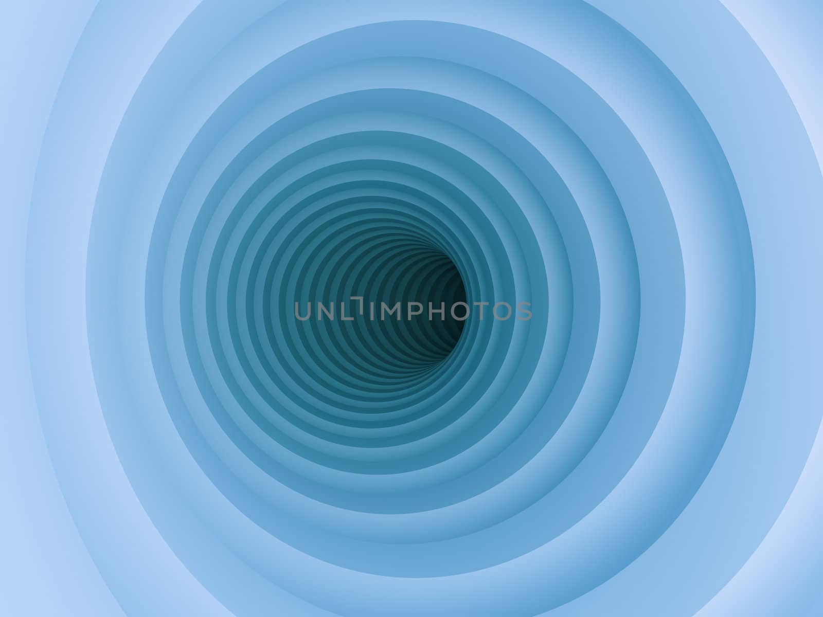 Abstract Blue Tunnel or Background