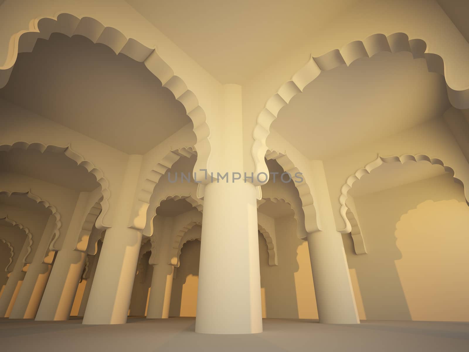 3d Illustration of Ancient Architecture