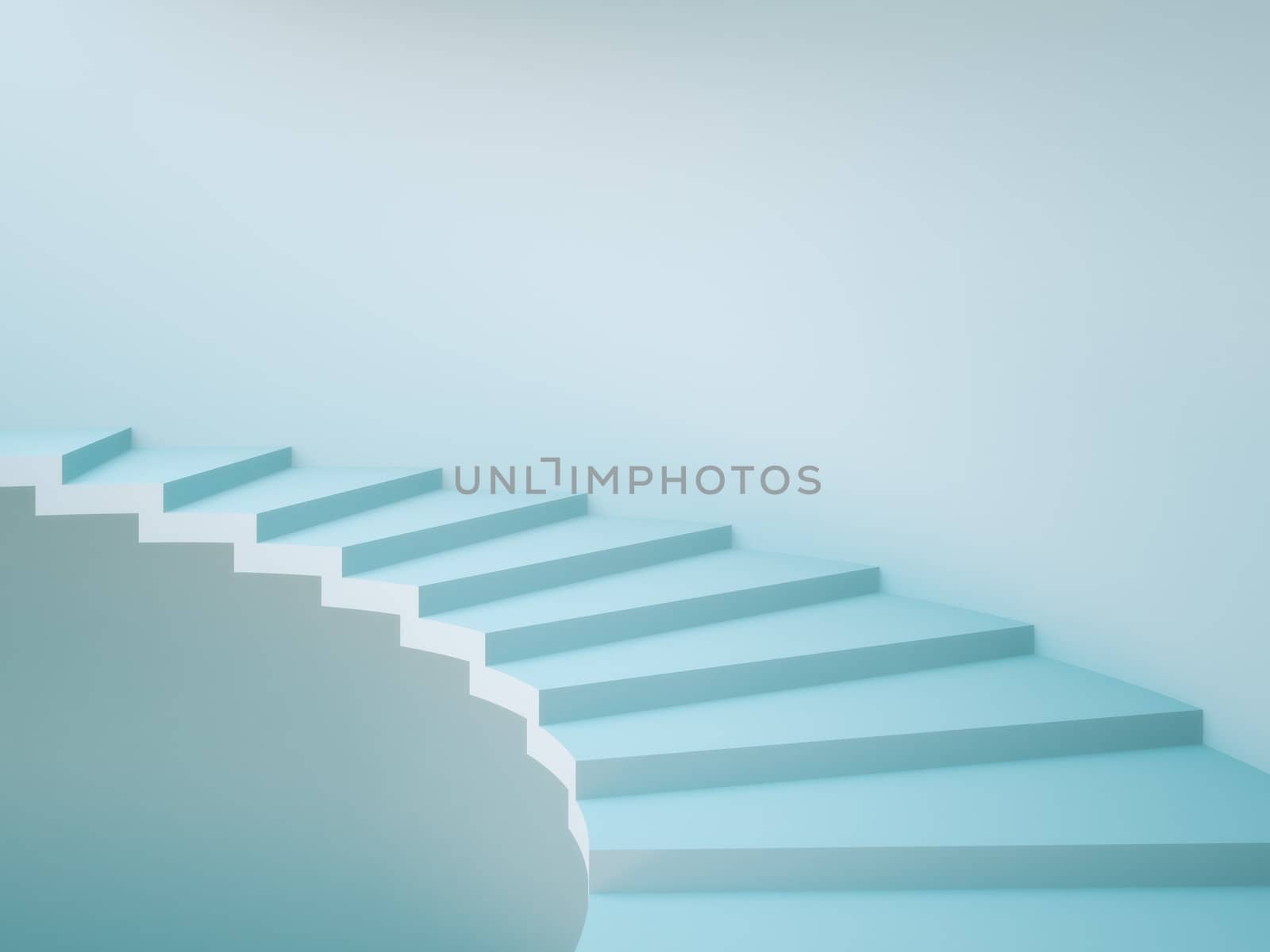 Spiral Staircase Background. Concept Illustration
