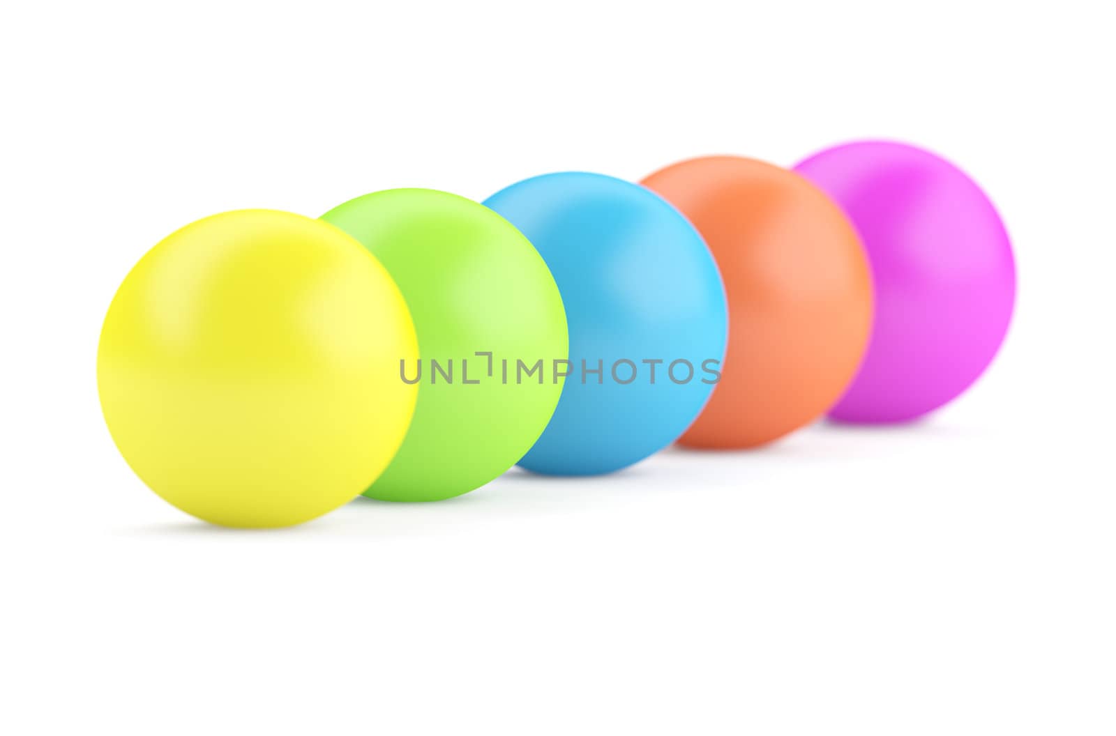 3d Spheres Isolated on White
