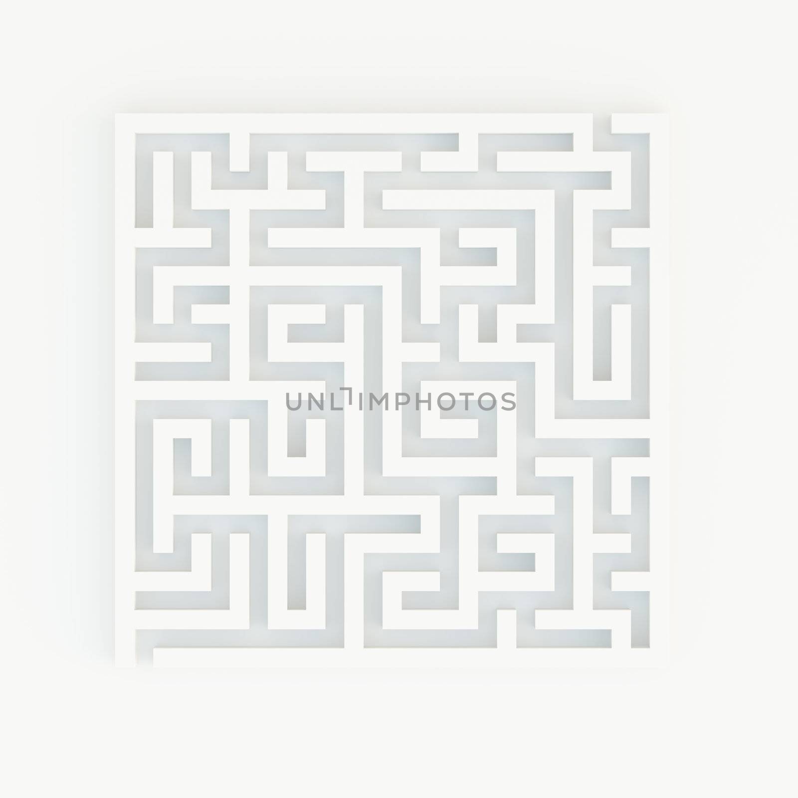 3d Render Illustration of Maze