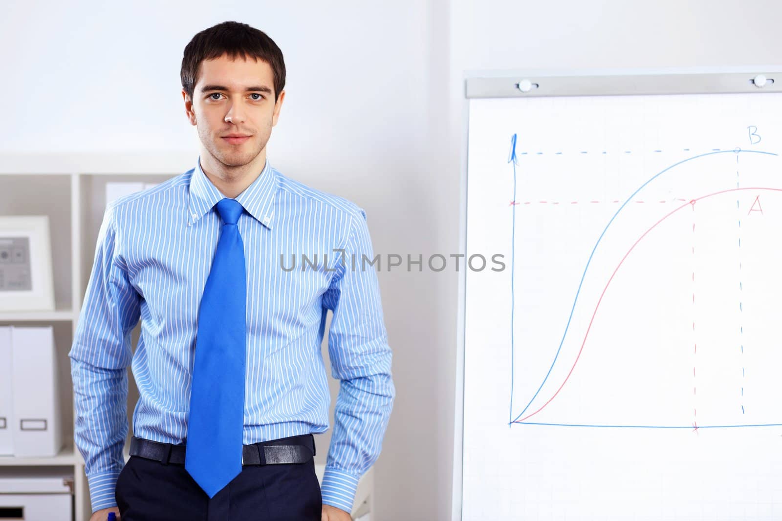 Young and successful businessman in the office