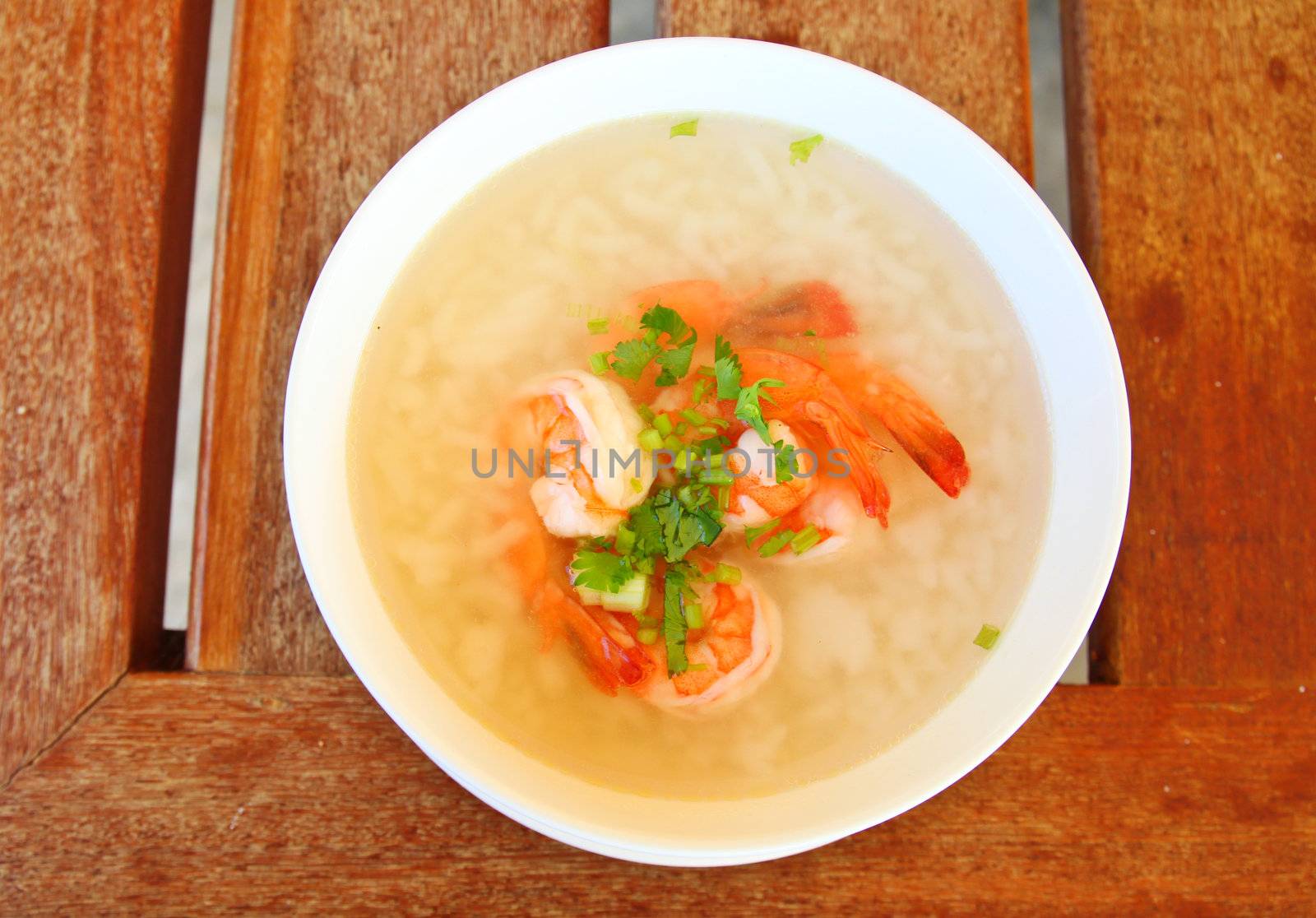 Shrimp and rice soup