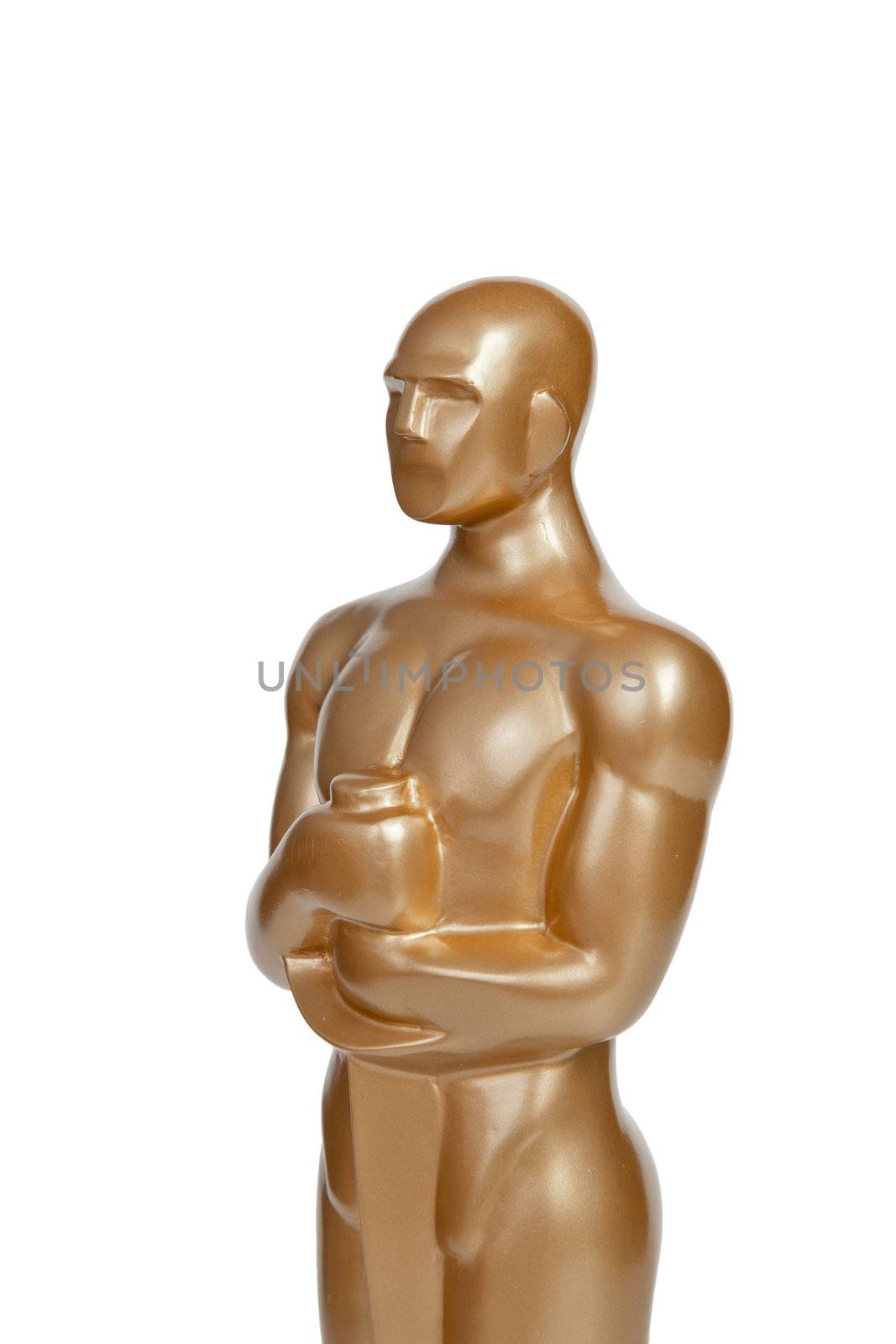 Oscar award on white background