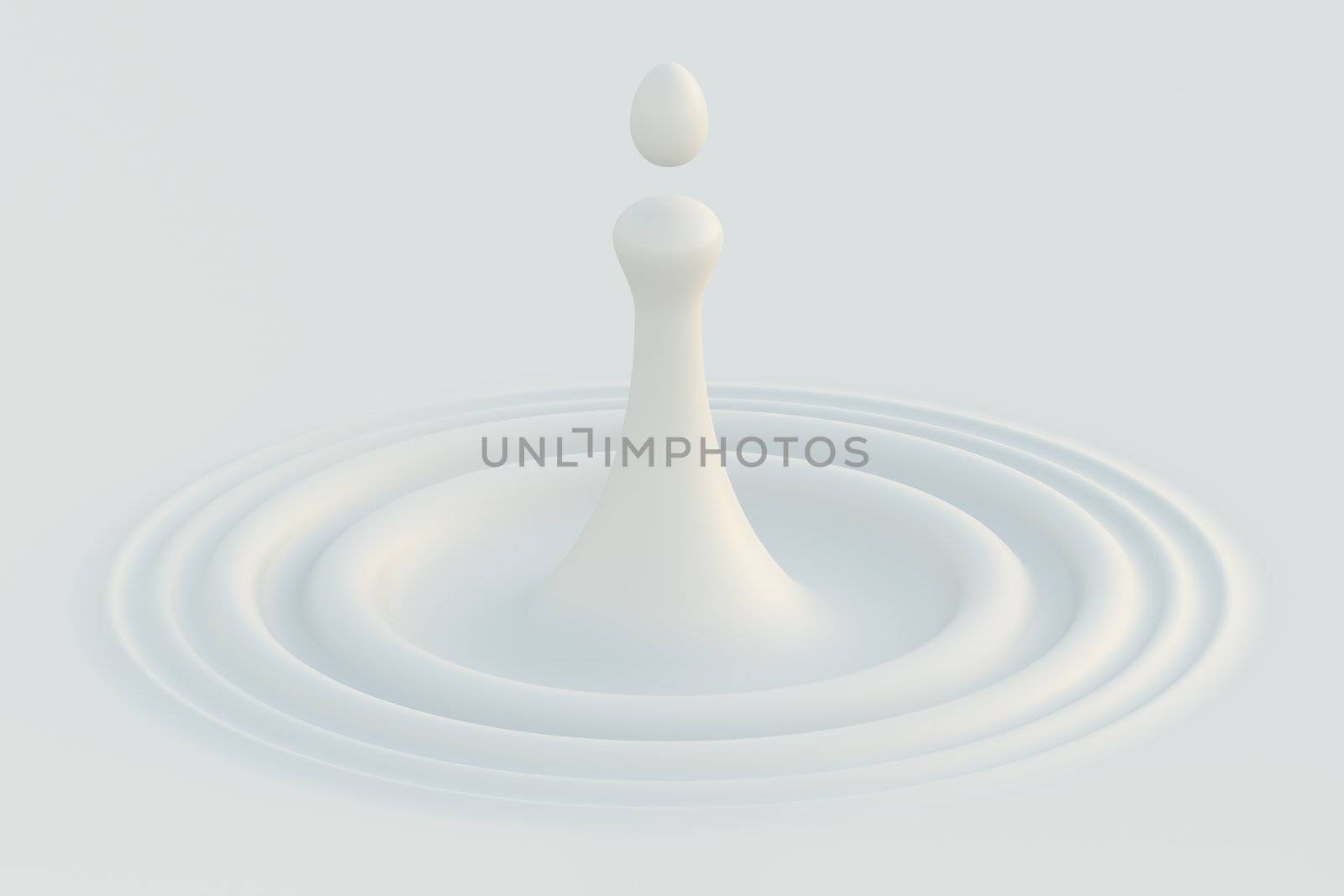 3d Illustration of Milk Drop