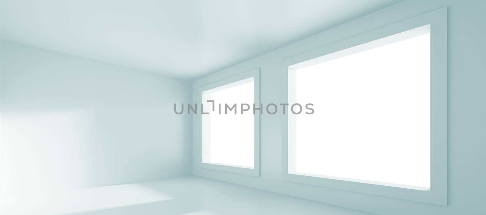 3d Rendering of White Empty Room