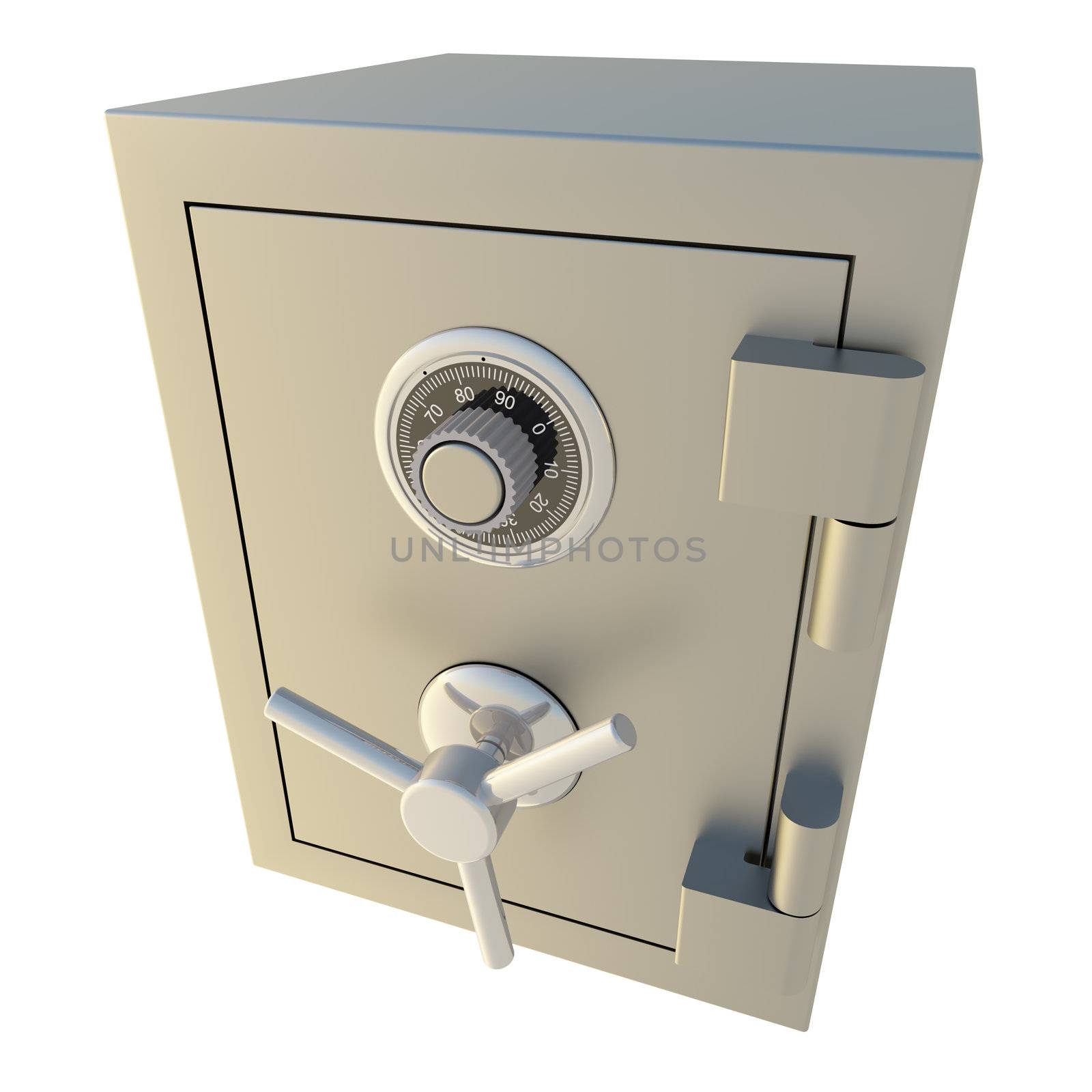 3d Illustration of Bank Safe Isolated on White Background