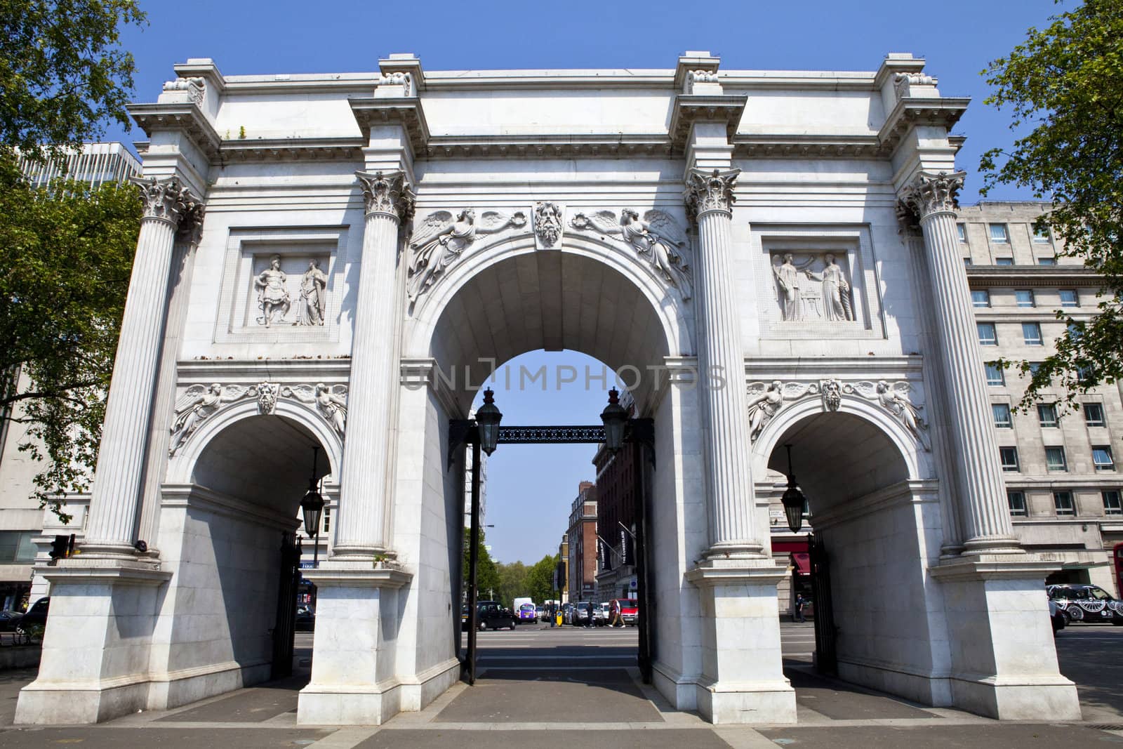 A view of Marble Arch in London.