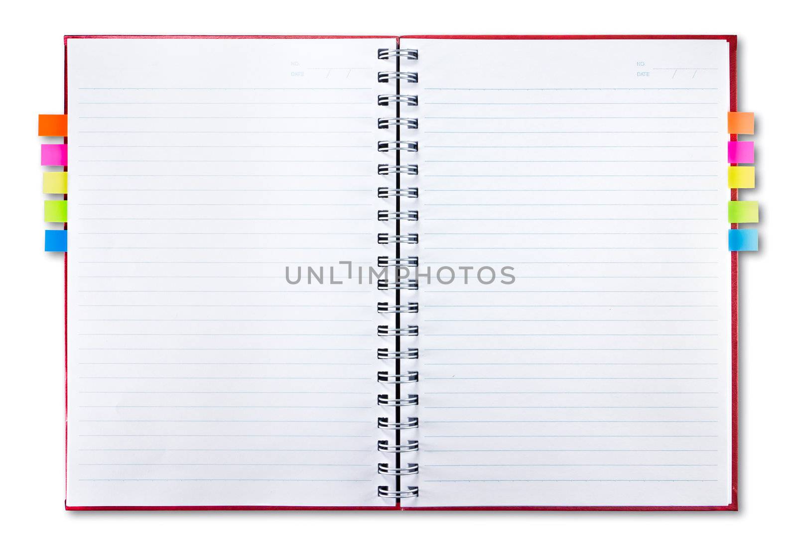 Red notebook isolated  by tungphoto