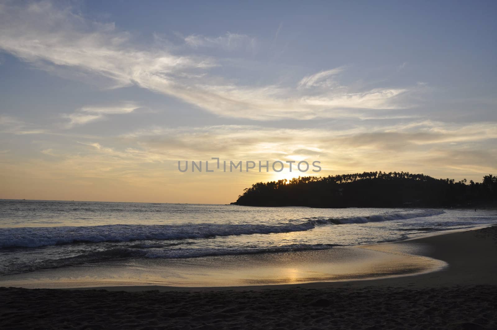 A Beautiful Sunset at Mirissa Beach, Sri Lanka