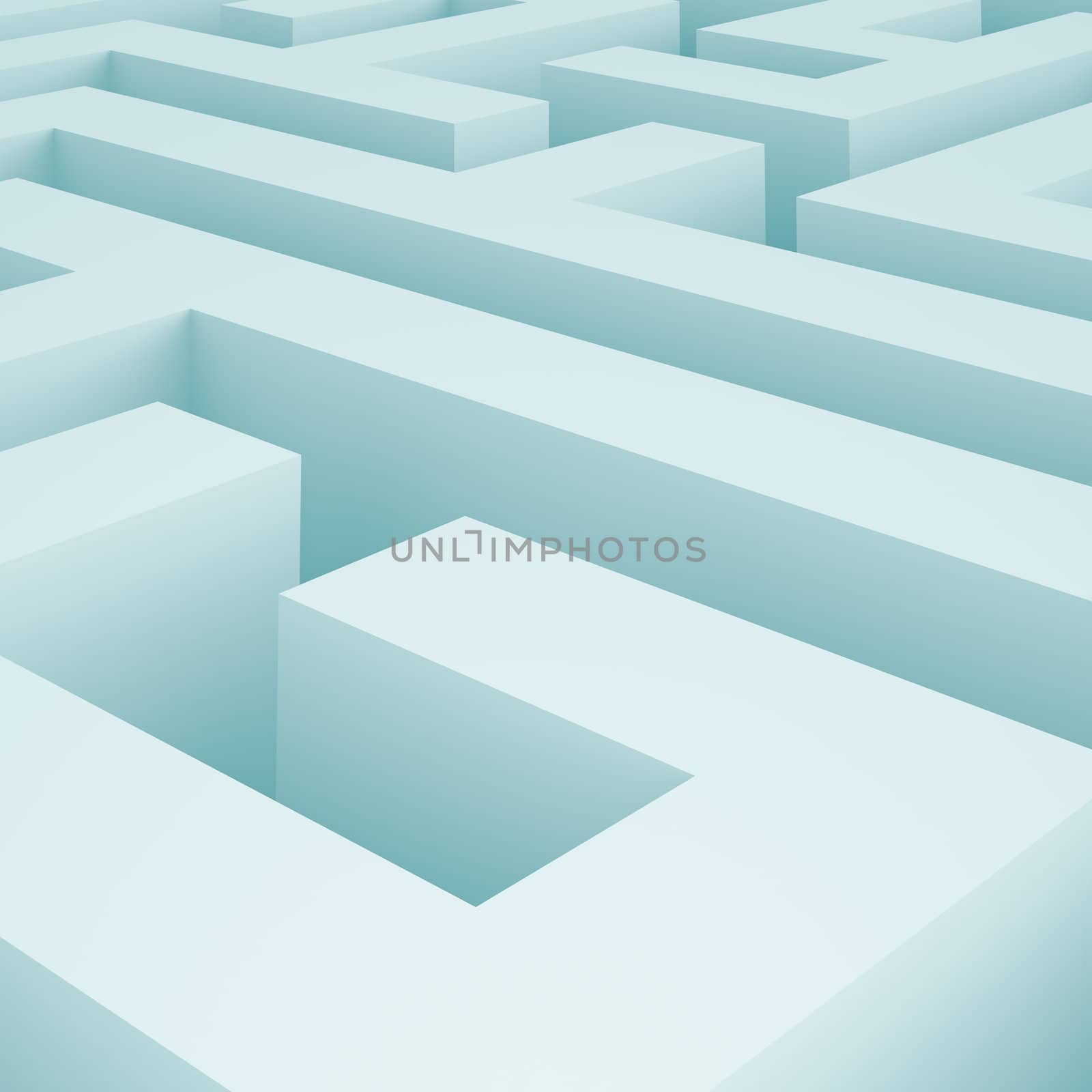 3d Illustration of Maze or Labyrinth Background 