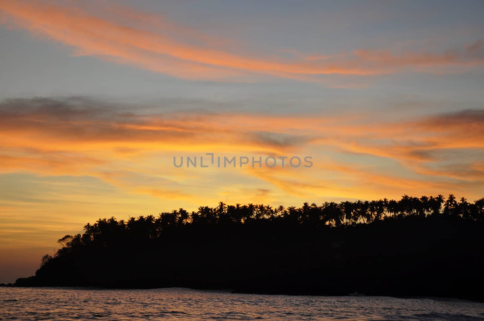 A Beautiful Sunset at Mirissa Beach, Sri Lanka