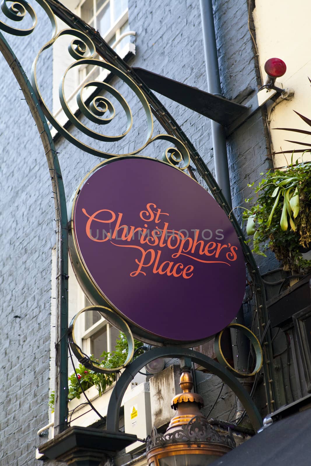 Sign for St. Christopher's Place in London.
