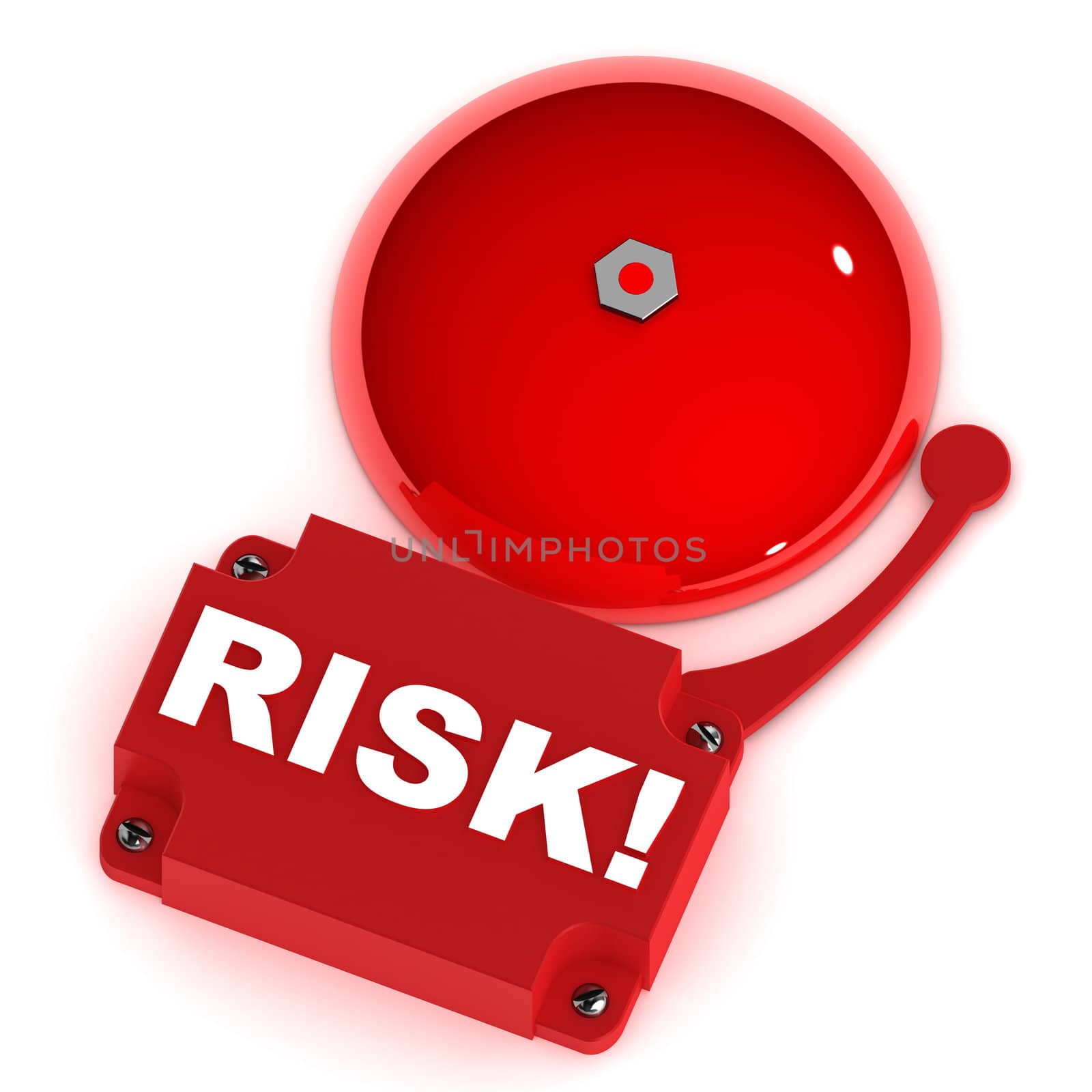 A Colourful 3d Rendered Risk Alarm Bell