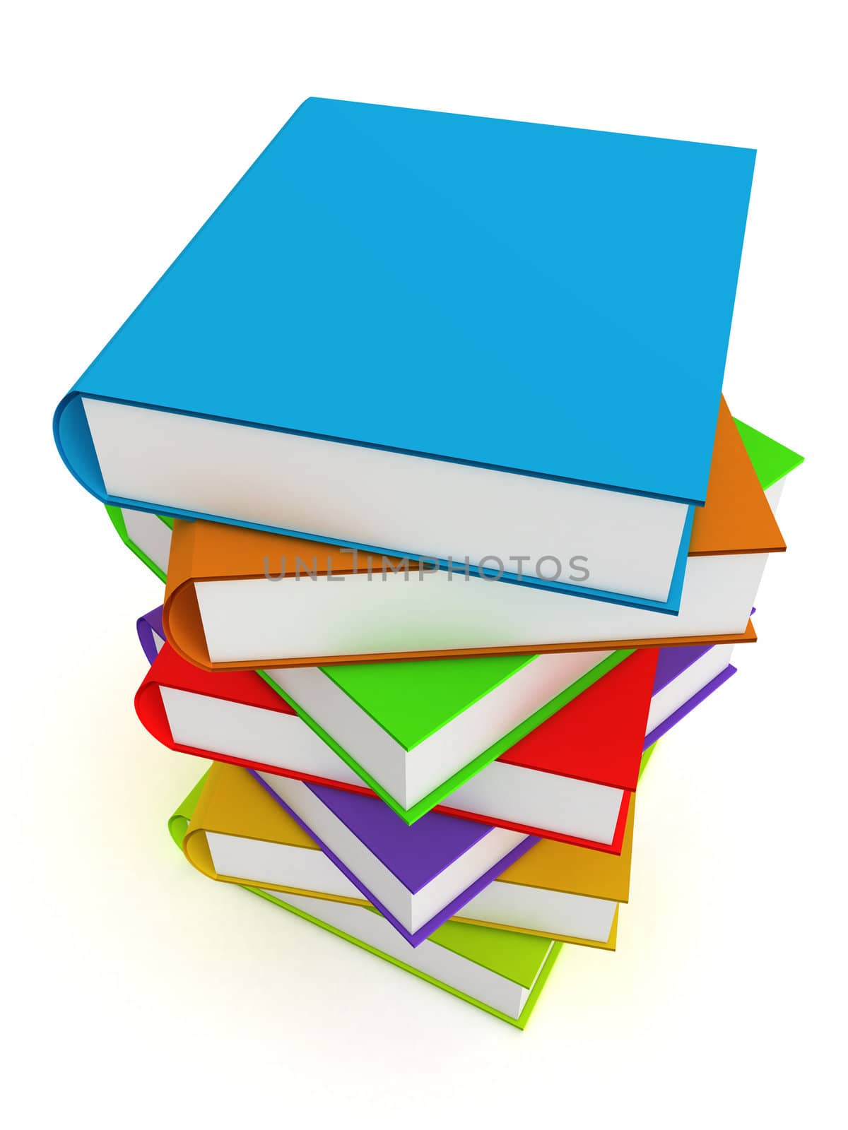 A Colourful 3d Rendered Illustration of a Stack of Books