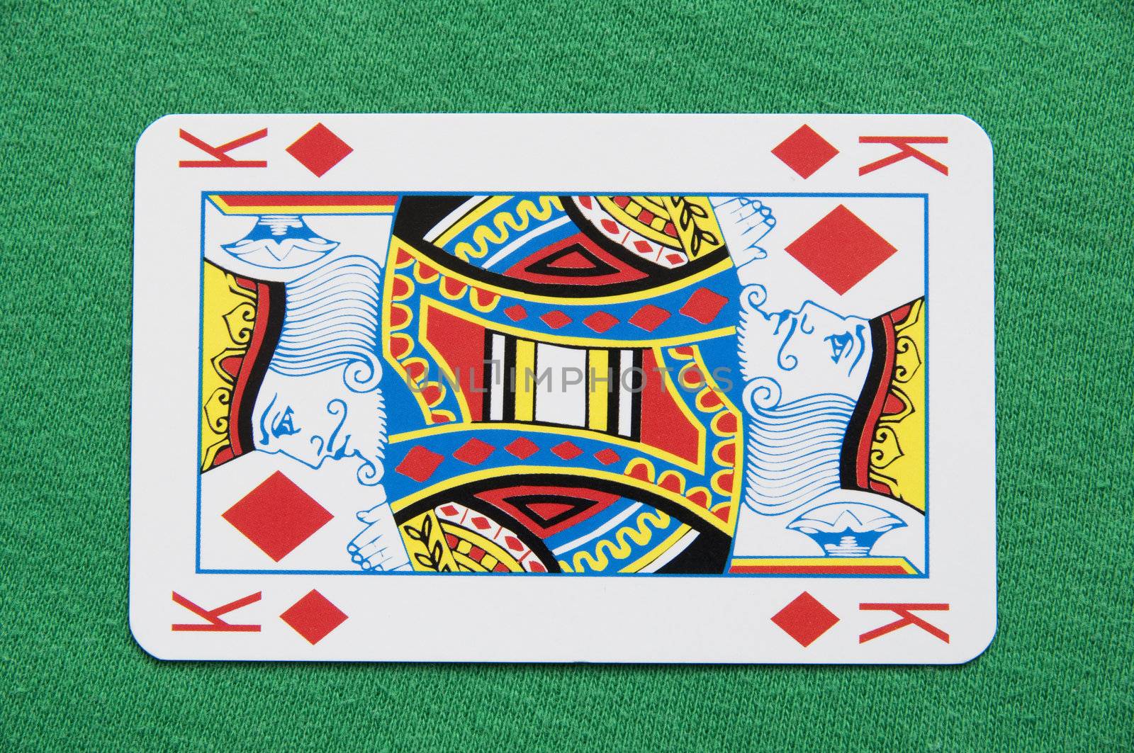 A Colourful Photo of a Isolated King Playing Card