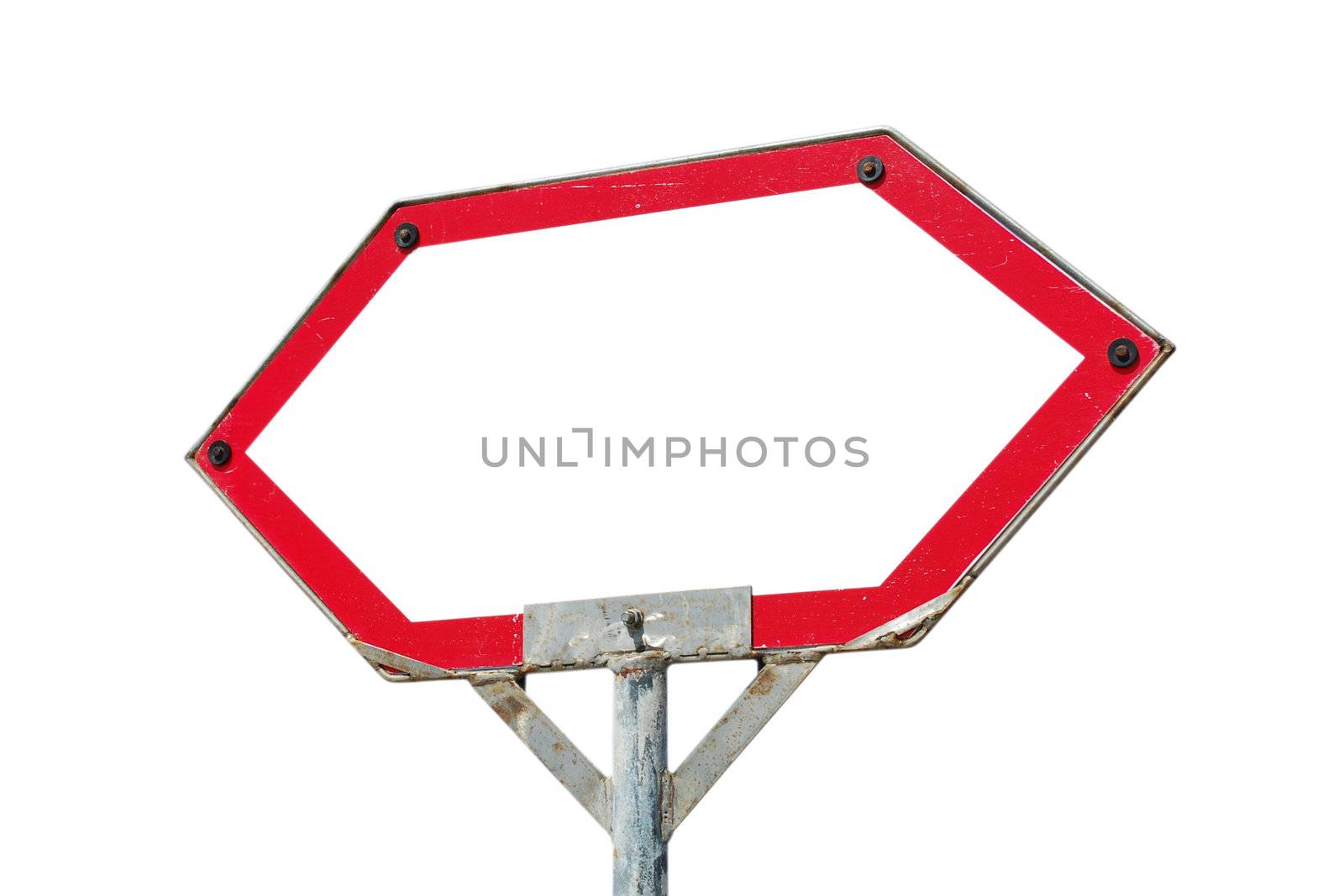 empty sign isolated on white background (copy-space available for design)