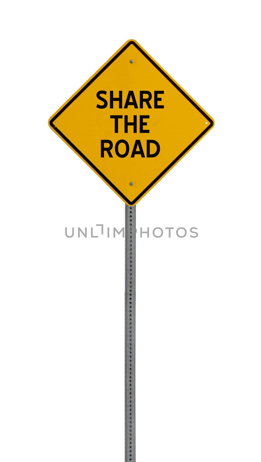 yellow road hazard sign