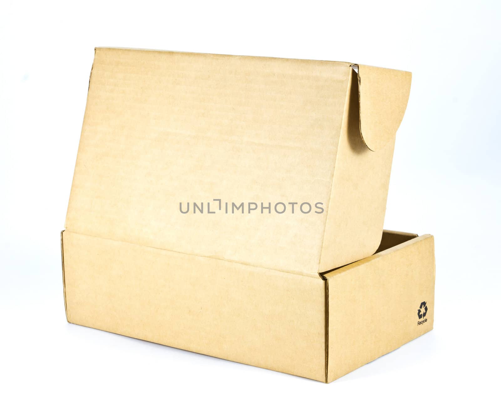 cardboard box on white background