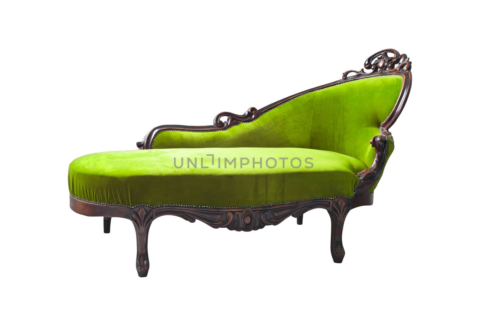 luxury green sofa isolated with clipping path by tungphoto