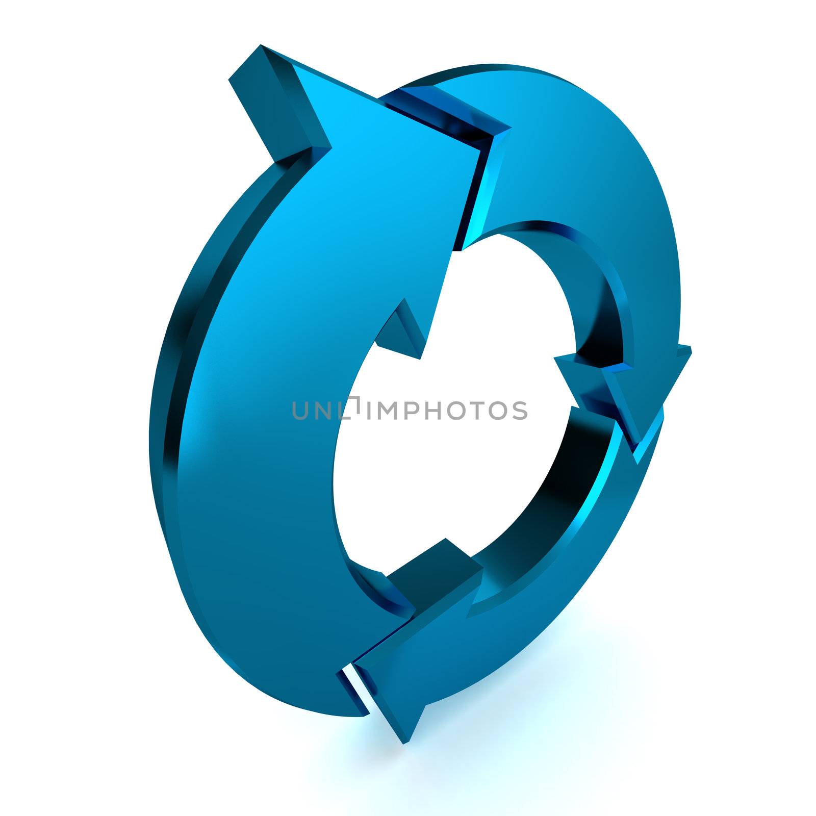 A Colourful 3d Rendered Blue Process Arrow Illustration