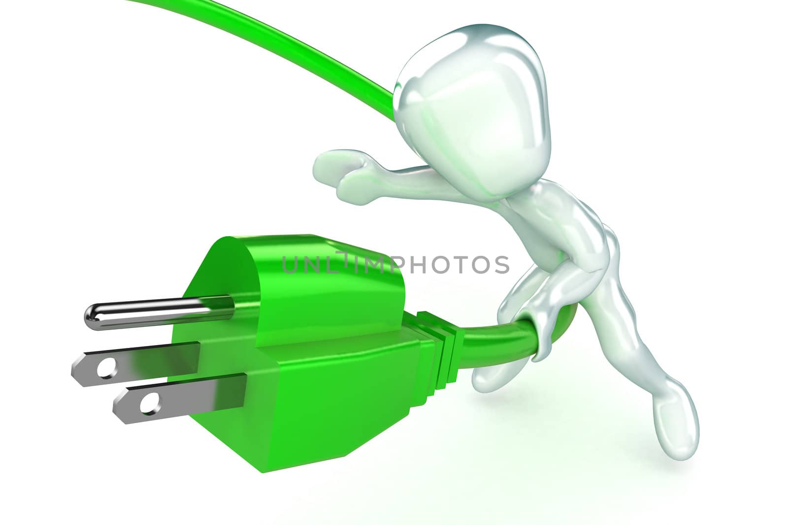 A Colourful 3d Rendered Green Power Generation Illustration