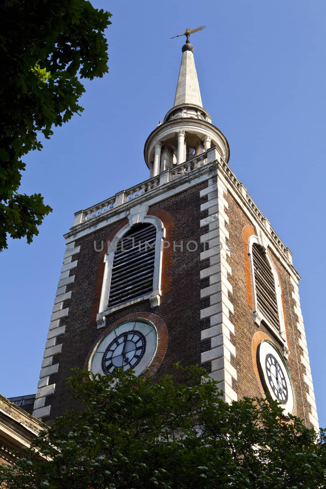 St Mary's church located in Rotherhithe, London.