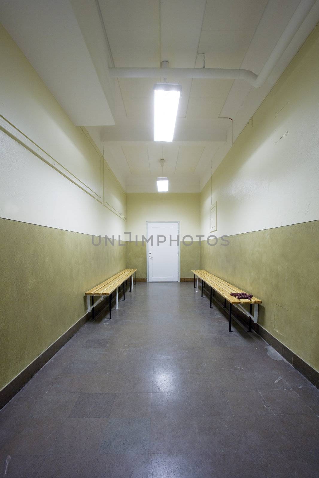 Empty corridor in a school building