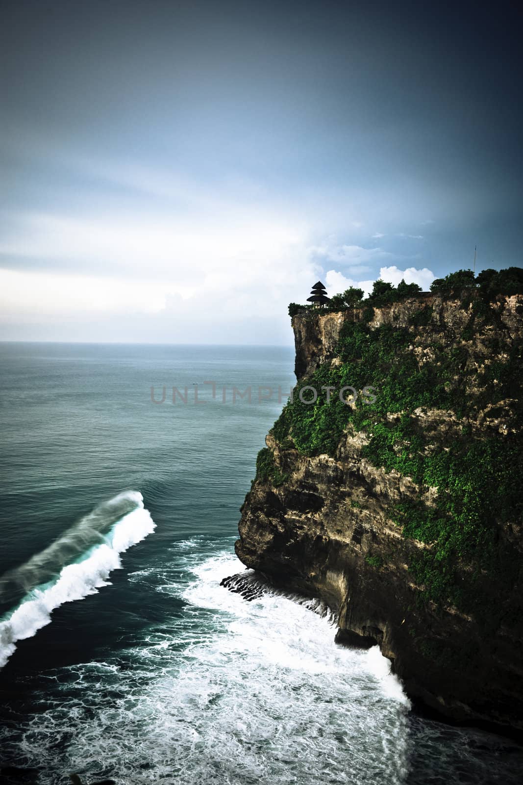 Steep coastal cliffs by jrstock