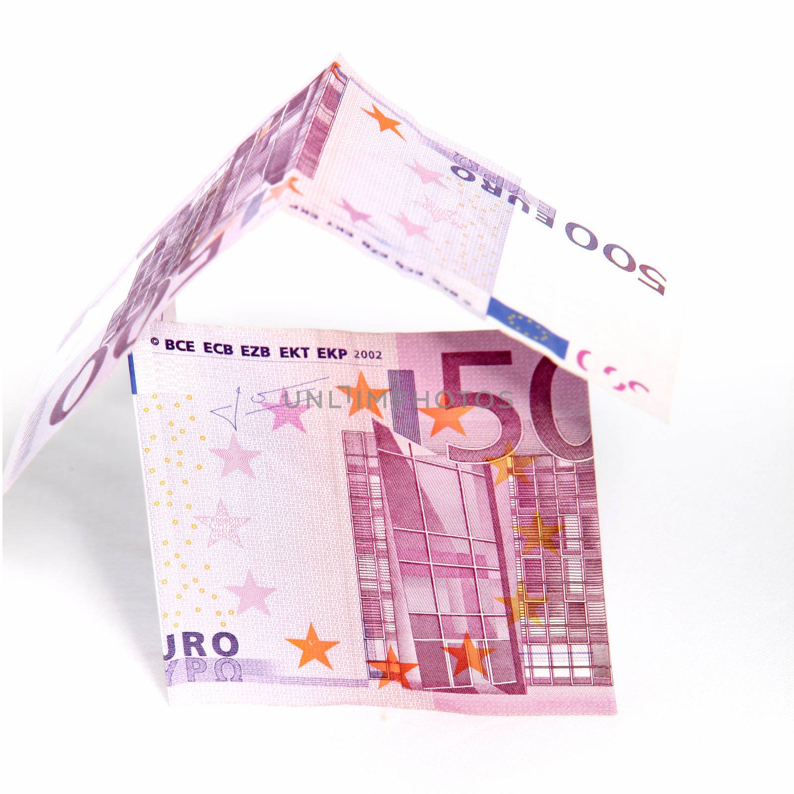 Money house of 500 Euro notes by Farina6000