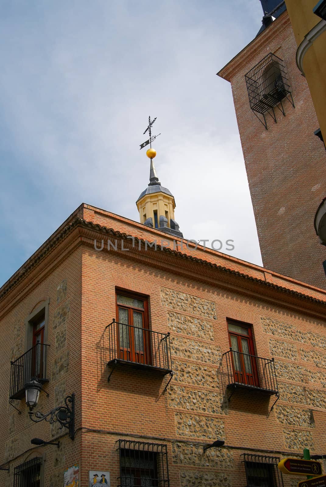 Historic buildings with lace fronts of Madrid by Larisa13
