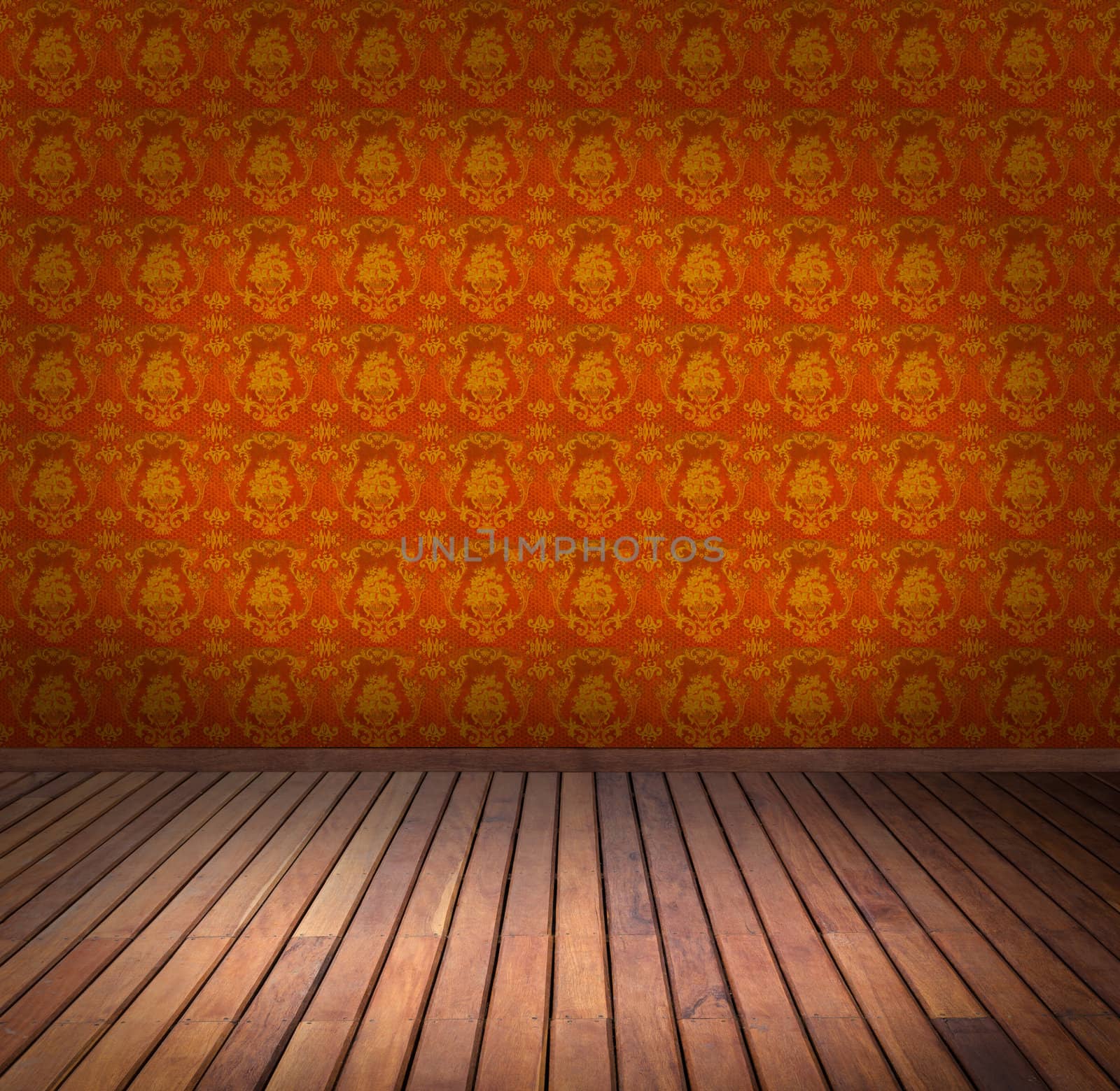 yellow wallpaper room by tungphoto