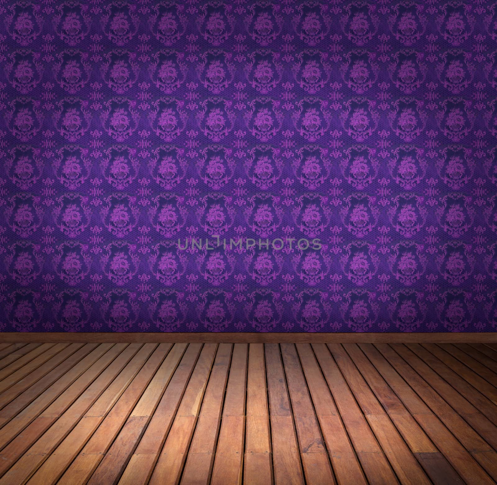 purple wallpaper room by tungphoto