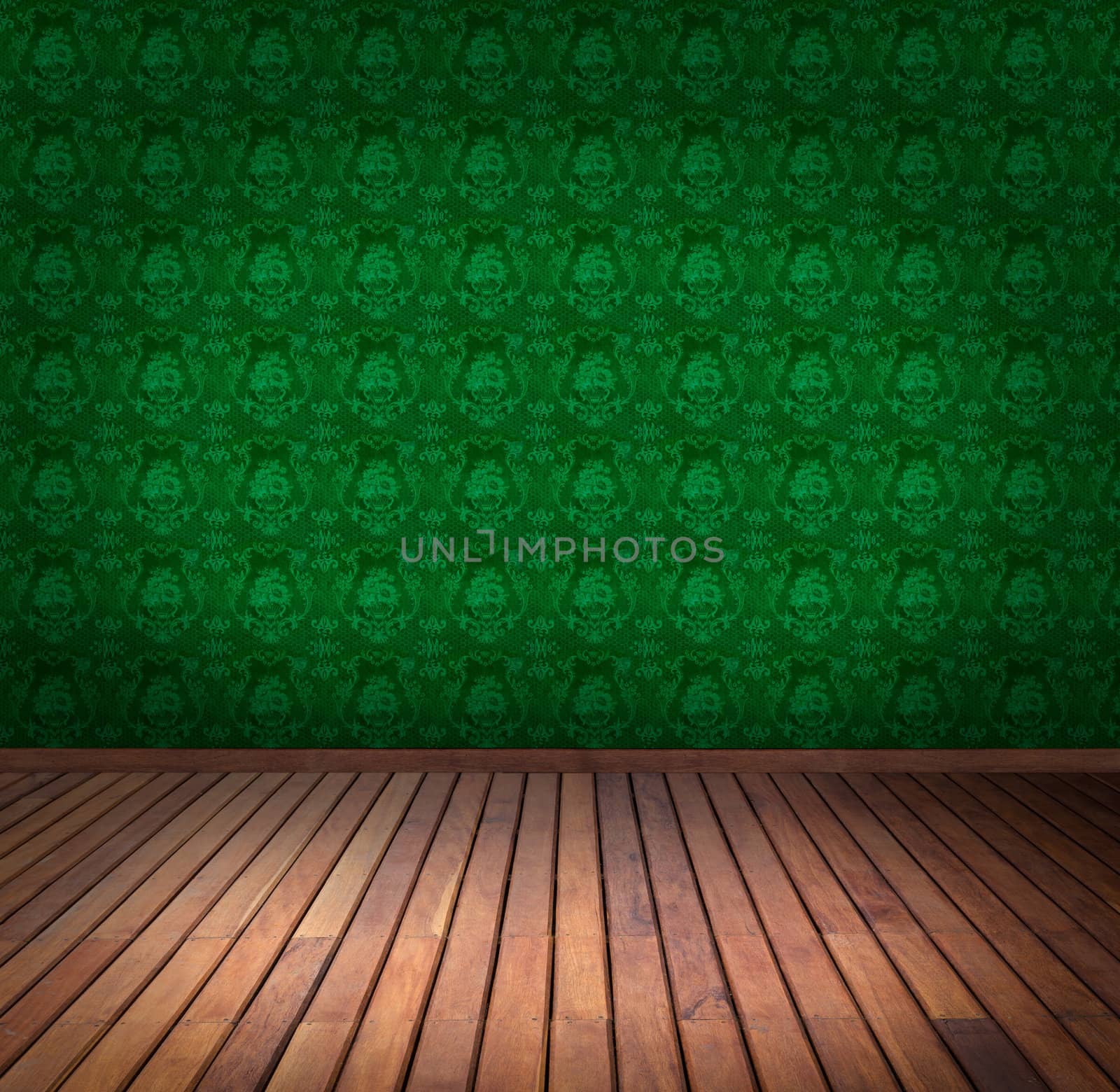 green wallpaper room by tungphoto