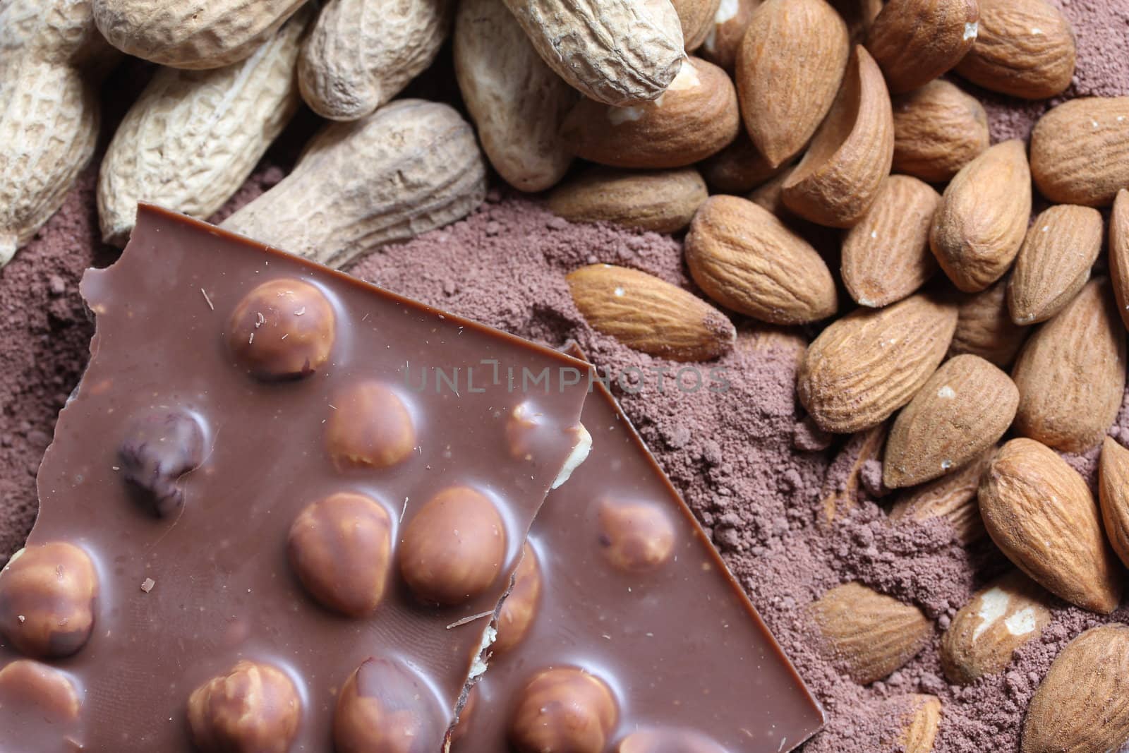 nut chocolate background by Teka77